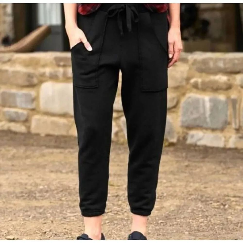 Frank&Eileen Patrick Eamon Jogger Sweatpant in black sz Medium no drawstring